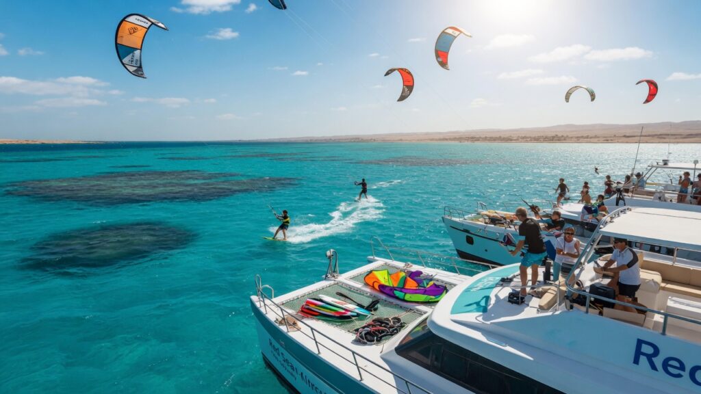 Kitesurfing versus windsurfing comparison in Hurghada
